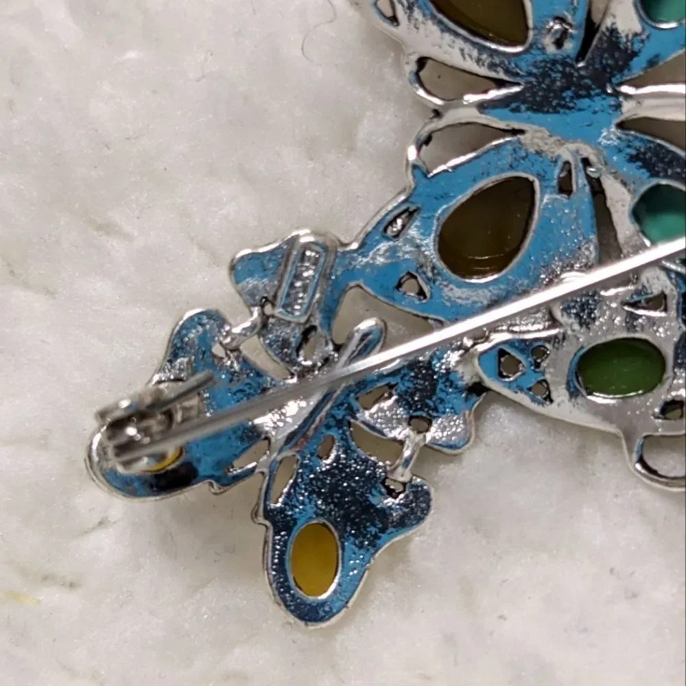 Vintage 90's MONET Three Butterfly Brooche
